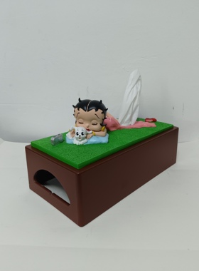 超稀少日本贝蒂小姐Betty Boop绝版立体纸巾盒