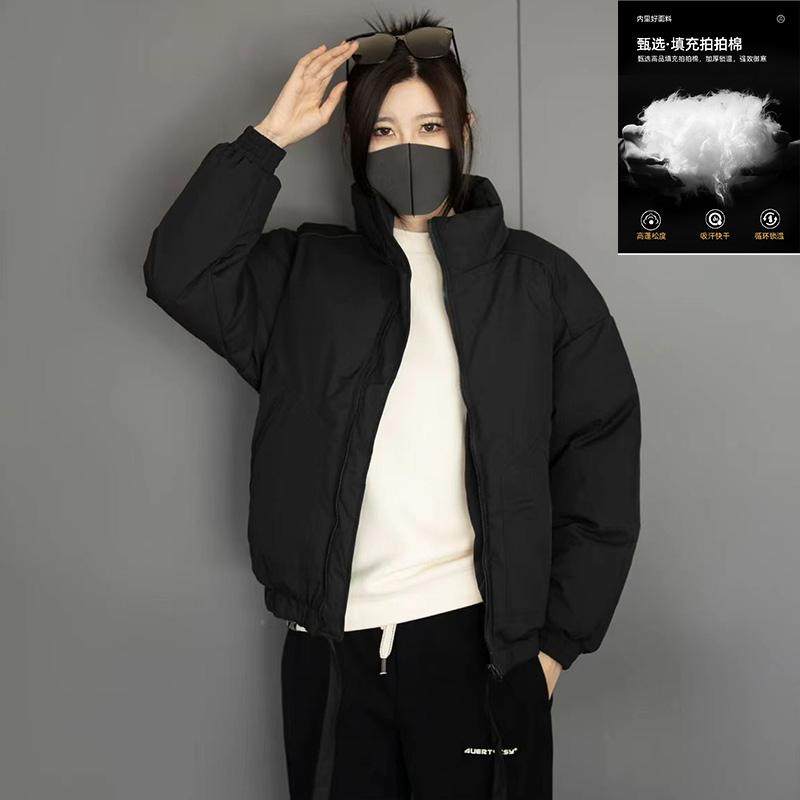 立领棉衣男女外套冬季新款加厚保暖纯色棉服情侣款宽松冬装棉袄男