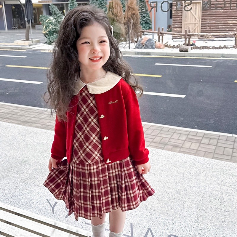 女童连衣裙秋装新款洋气儿童针织公主裙宝宝周岁礼服秋冬开衫裙子,童装/婴儿装/亲子装,套装,淘宝优惠券,粉丝福利购,淘宝优惠卷