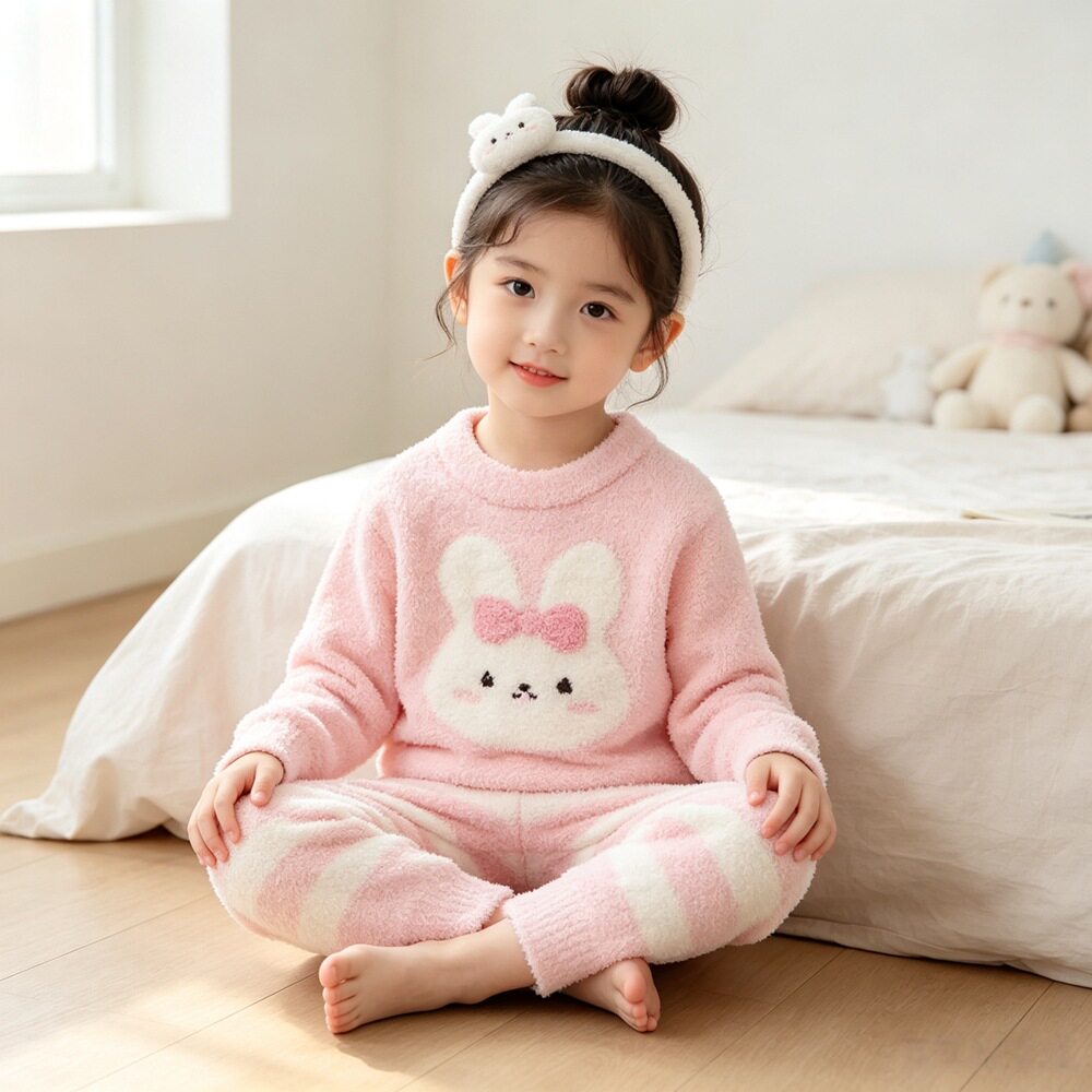 卡通可爱女宝宝居家服套装