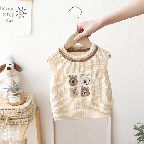 男女童春秋款毛衣马甲打底衫