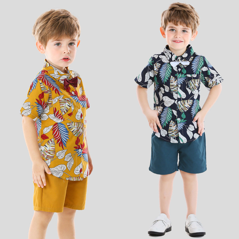 沙滩度假夏季衣服男童短袖衬衣开衫上衣短裤套装婴幼儿宝宝休闲服,童装/婴儿装/亲子装,套装,淘宝优惠券,粉丝福利购,淘宝优惠卷
