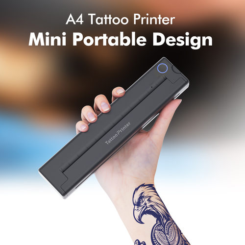 Tattoo printer纹身热打印机热敏无墨便携式A4蓝牙无线USB