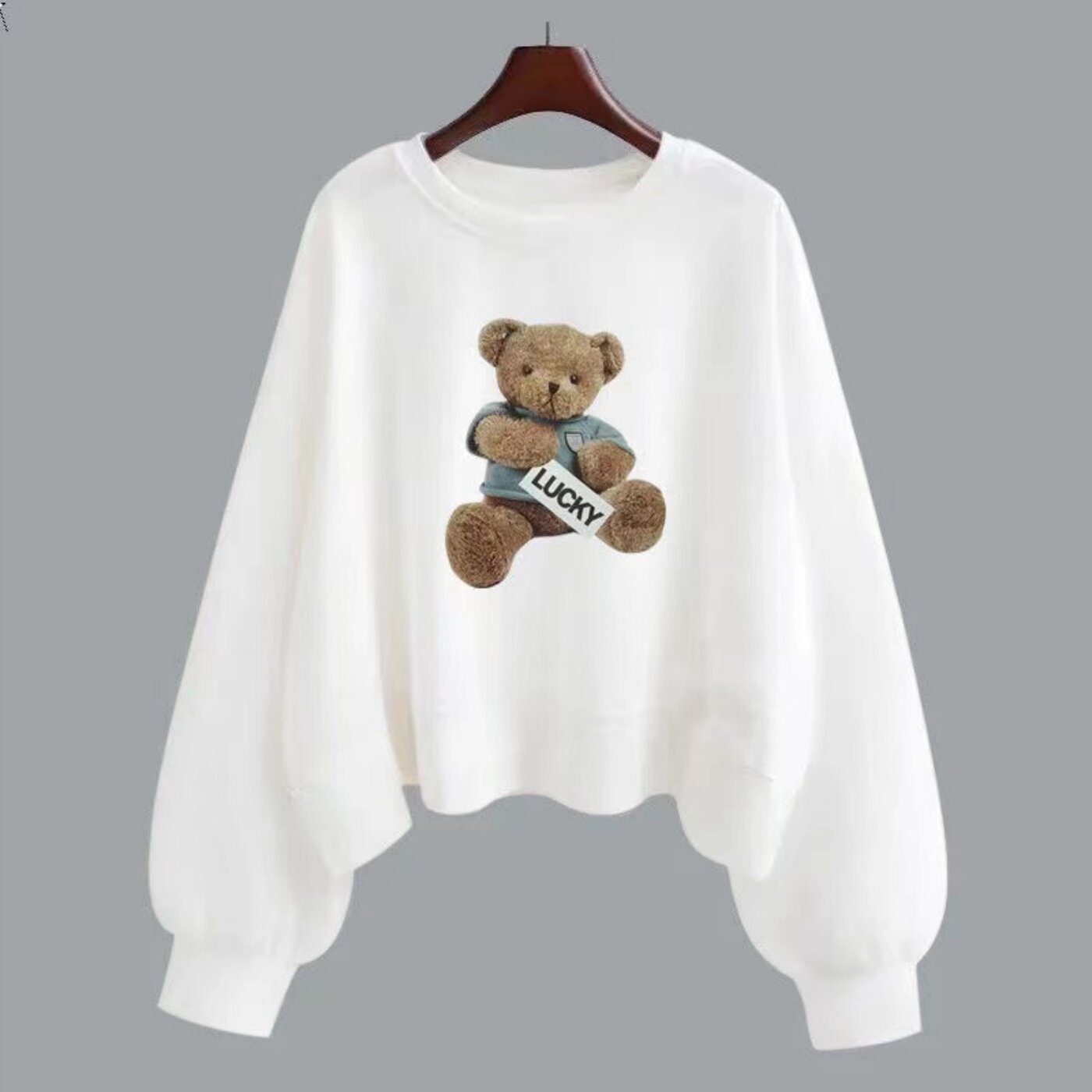 NSDREAM 纯棉新款春秋季上衣短款卫衣女装学生韩版衣服女休闲宽松