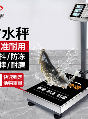 花潮电子秤商用100KG高精度计价秤150KG磅秤300KG精准称重台秤