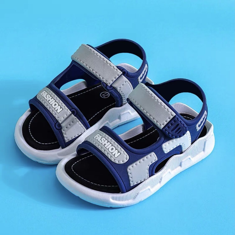 男童凉鞋2021夏季中大儿童防滑软底魔术贴休闲沙滩鞋女童宝宝鞋子