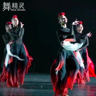 艺考《抬龙王》海阳秧歌扇舞溯跃舞服胶州秧歌专业定制演出表演服