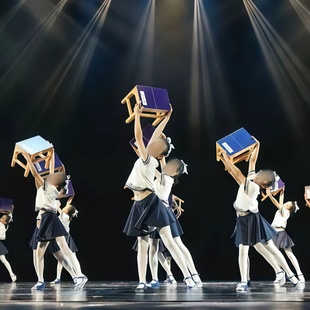 儿童民族民间群舞《经典诵读》同款舞蹈演出表演服装专业定制1