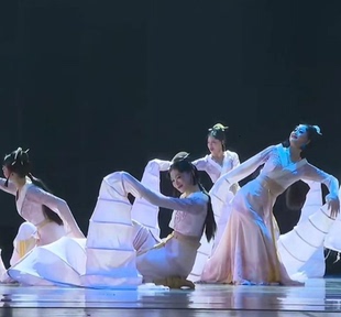 舞台演出服 第十三届荷花奖舞服盛世汉唐古典舞陀螺水袖 瑶光赋