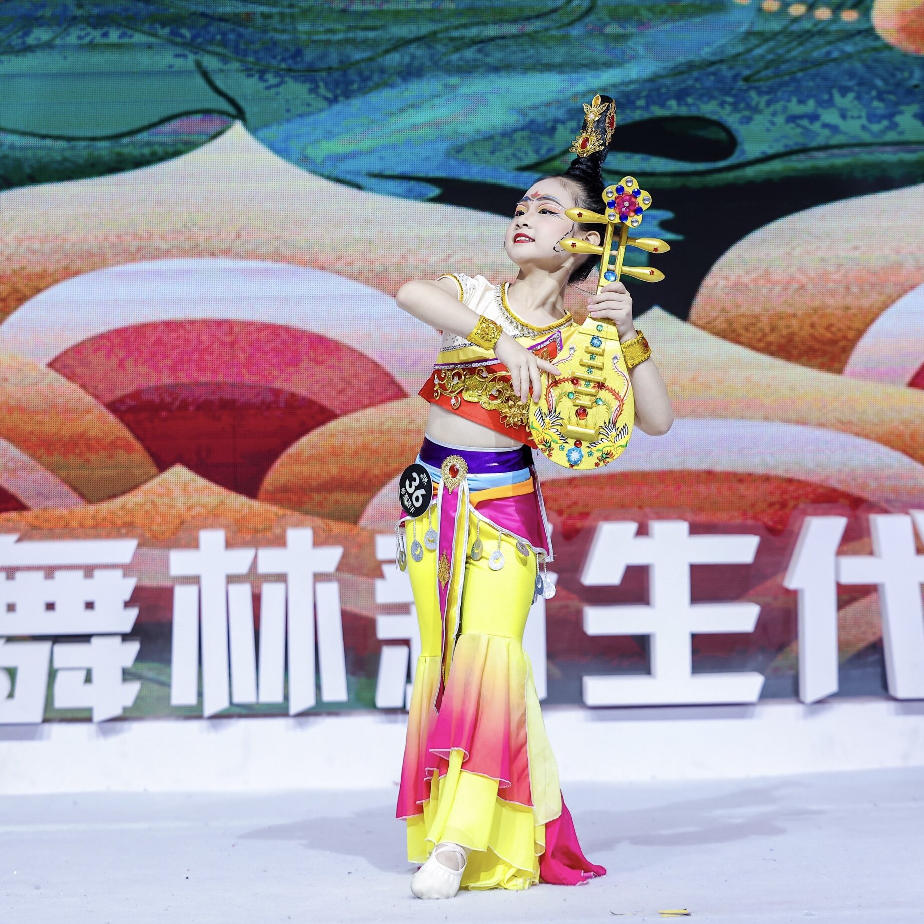 新款雅韵倾城敦煌天女儿童古典民族舞蹈服云川之舞少儿飞天演出服