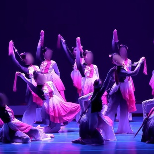 古典舞女子群舞《梅·砺香》同款渐变舞蹈演出表演服装专业定制