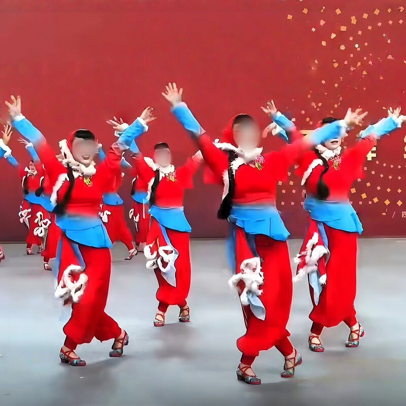 群星奖《山美水美东北美》广场舞同款秧歌女子舞蹈演出服专业定制