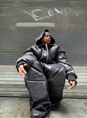 MISERE MODERNE LEATHER MOTO 25SS意大利手工制皮长裤