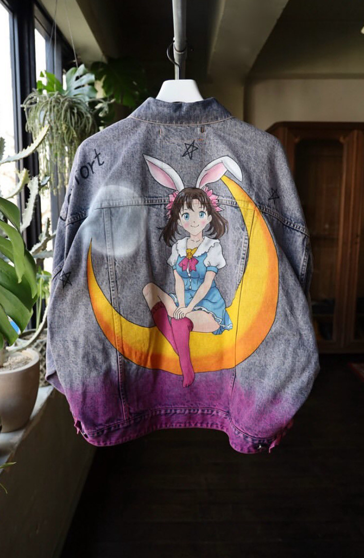 doublet 25SS ANIME HAND-PAINTINGDENIM JACKET漫画手绘牛仔夹克图片
