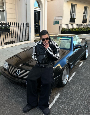 HCW RACING JACKET宽松侧条纹赛车皮夹克