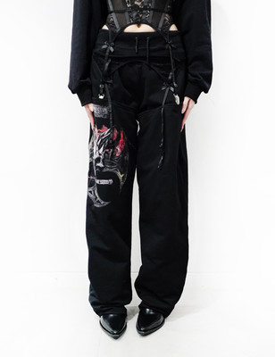 NAMILIA LINGERIE SWEATPANTS CHAPS拼接运动裤