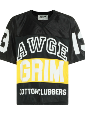 AWGE BLACK BASEBALL T-SHIRT棒球T恤