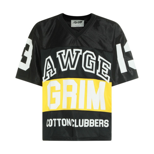 AWGE BLACK BASEBALL T-SHIRT棒球T恤