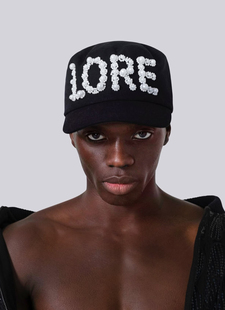 LORE 25SS Pearls Military Cap B/W珍珠帽子