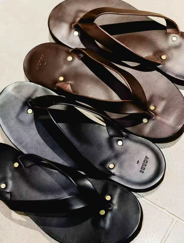 ACRES Leather Flip Flops皮质拖鞋
