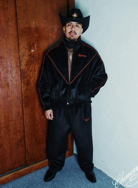 Willy Chavarria RUFF RIDER 十字吊坠拉链运动夹克