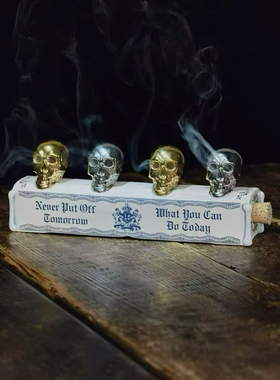 NEIGHBORHOOD NH X INFINITE . INCENSE CHAMBER联名骷髅香炉