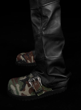 DONCARE 25SS 水钻皮革金属穆勒鞋