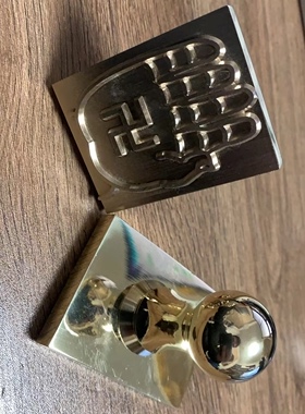 铜印万字佛手印佛手黄铜印