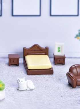 微景观手工桌子沙发摄影小动物
