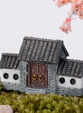 微景观房子中式风手工建筑小摆件