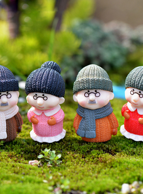 微景观盆栽摄影卡通人物小摆件