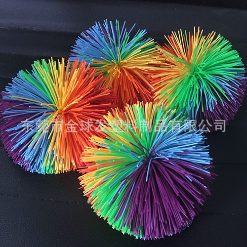 硅胶丝毛毛球拉皮筋毽子