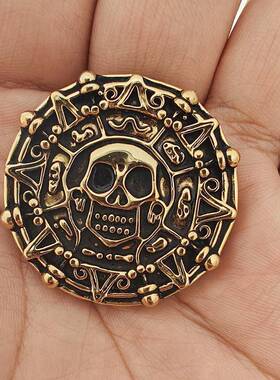 阿兹特克金币光金币无吊环加勒比海盗没有炼子