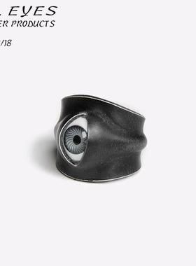 All eyes 皮革眼珠戒指 竖眼版