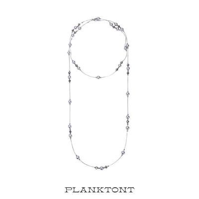 克鲁兹原创银灰色珍珠Gypsophila项炼长项炼小众设计