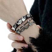 夜猫子手链2025新款 原创小众设计甜酷猫咪皮革手环手镯