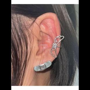 同款翅膀唇夹耳骨夹耳钉爱心戒指