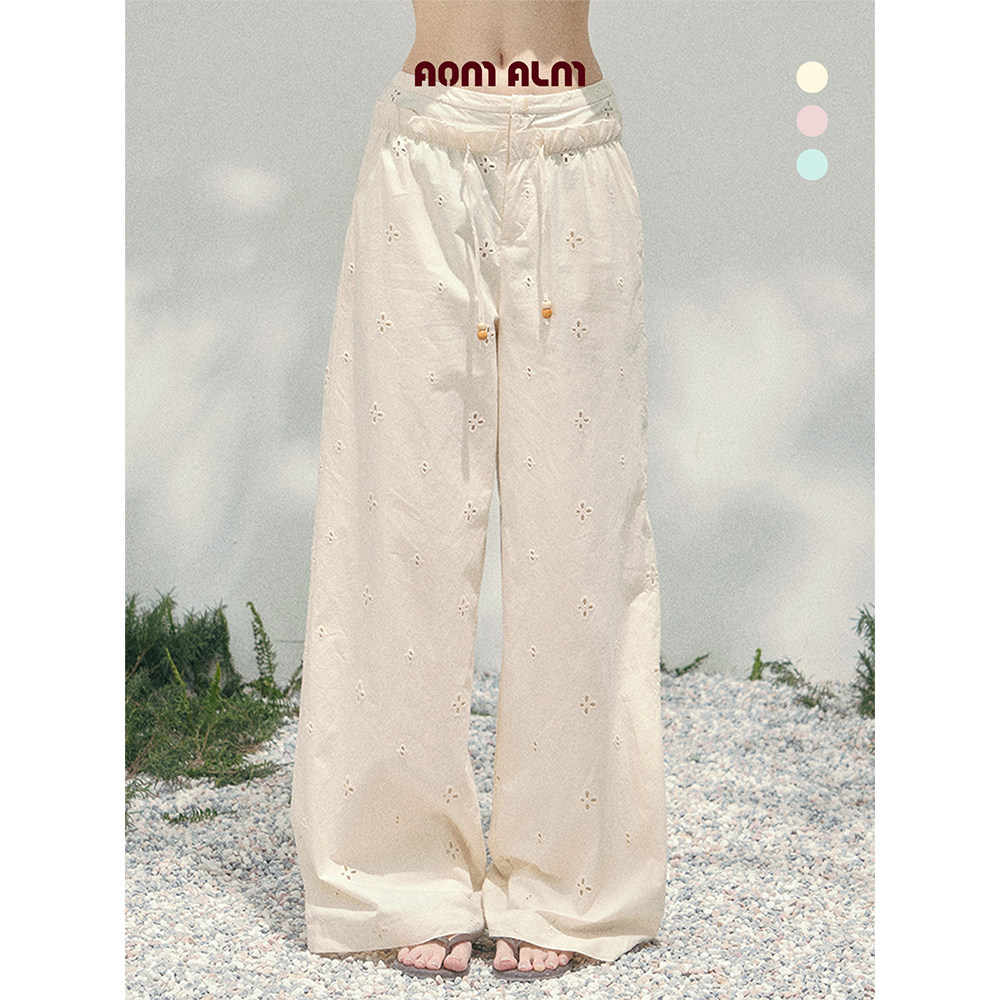 【1月30 新品86折】AOMALM少也眼"浅雾漫行"宽松直筒阔腿裤女春季,女装/女士精品,休闲裤,淘宝优惠券,粉丝福利购,淘宝优惠卷