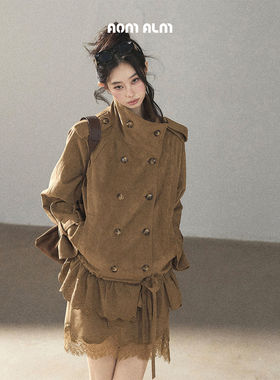 少也眼美拉德仿麂皮绒复古套装