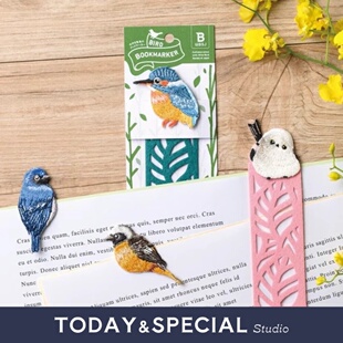 【T&S Studio】日本野鸟协会刺绣书签毛毡布书签银喉长尾山雀