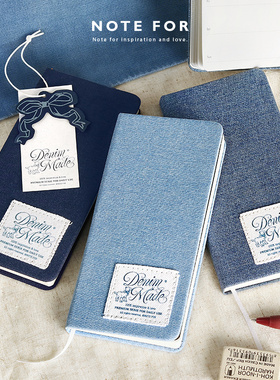 NOTE FOR 牛仔布面周记slim手帐weeks手账日程本日常记录记账本