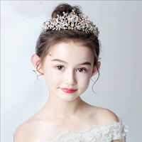 儿童皇冠头饰公主水晶爱莎生日小女孩发饰王冠主持人演出舞台花童