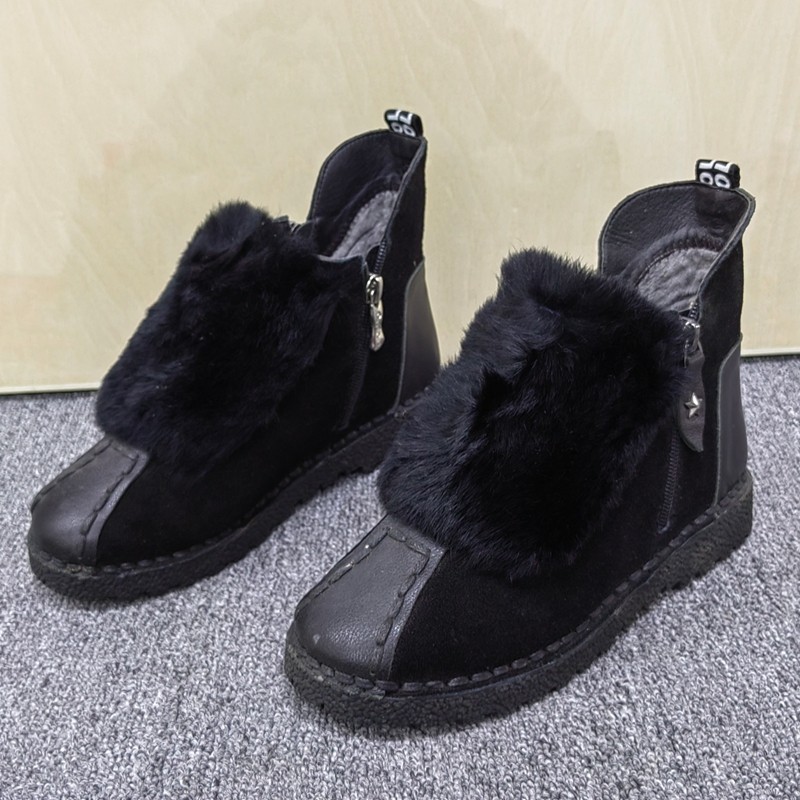 35码撤柜断码清仓毛毛雪地靴女冬季加绒保暖防滑短靴百搭时尚棉鞋,女鞋,时尚雪地靴,淘宝优惠券,粉丝福利购,淘宝优惠卷
