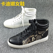 撤柜断码 百搭真皮女高帮鞋 处理冬季 圆头平底系带时尚 新款 瑕疵正品