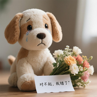 拍打道歉狗哄女友老婆生日礼物女生送女朋友安抚实用录音公仔玩偶