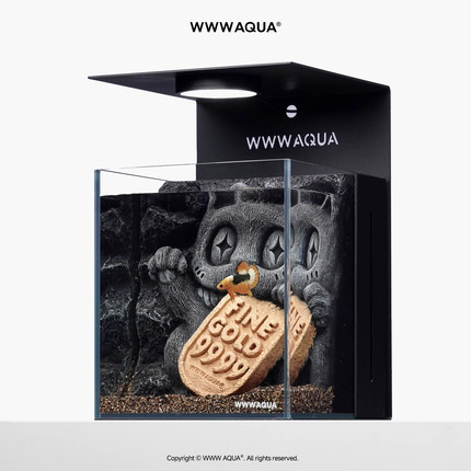 K11 x WWWAQUA 来财招财猫斗鱼专用鱼缸造景生态全套桌面小型客厅