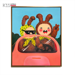 K11 Koorabbee 幸福系列艺术家喷绘版画原画油画限量版画装饰画
