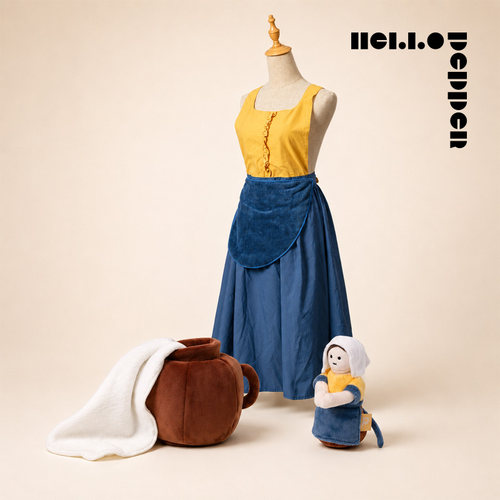 K11 Hello Pepper倒牛奶的女仆纸巾筒 艺术潮玩衍生品 家具摆件