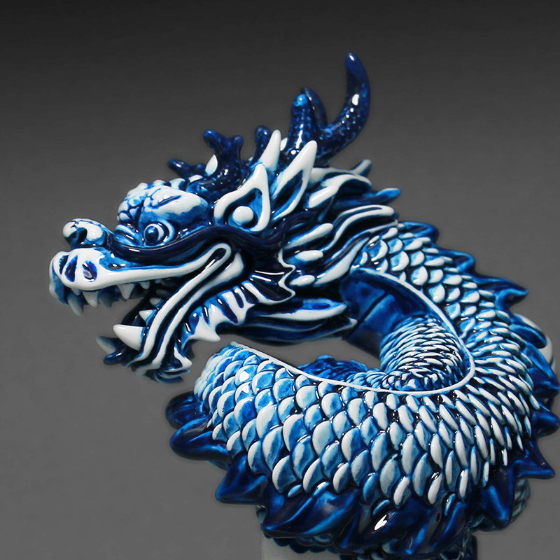 K11 ArtStore潮玩 所乐麻将baby化龙青花雕像家居高级摆件艺术家