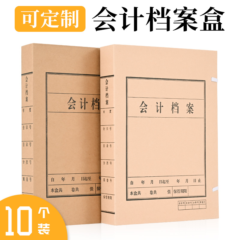 10个装会计凭证盒a4会
